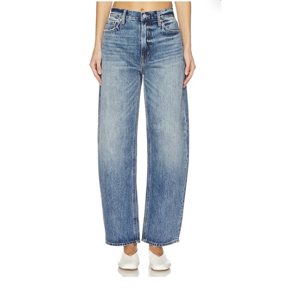 pistola Denim - Pistola Wes High Rise Barrel Tapered Jeans Size 25 Light Wash Style P00016820RL